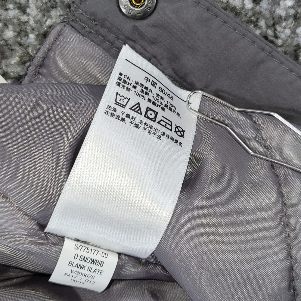 Old Navy Infant Snow Bibs 12-18M Gray Insulated Winter Overalls Blank Slate